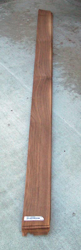 A bundle of walnut veneer