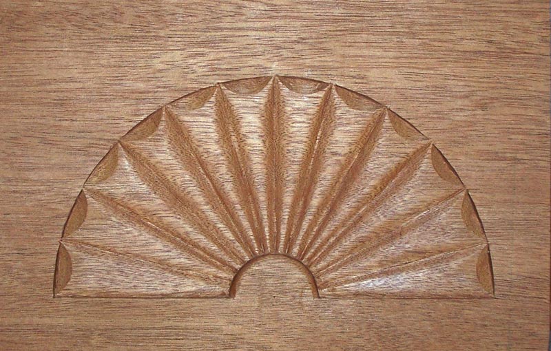 Carved early American fan