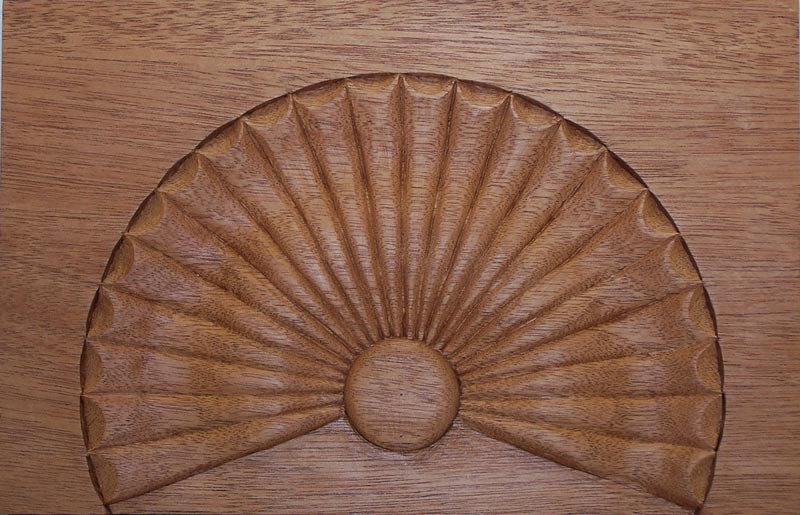 Carved early American fan