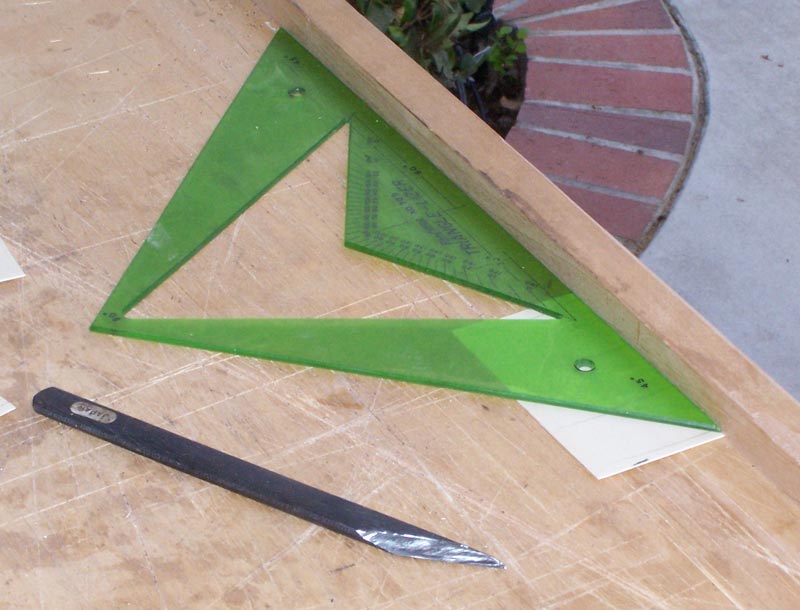 Cutting the pieces to a 45 degree angle