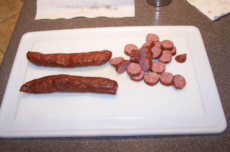 Cutting the sausage