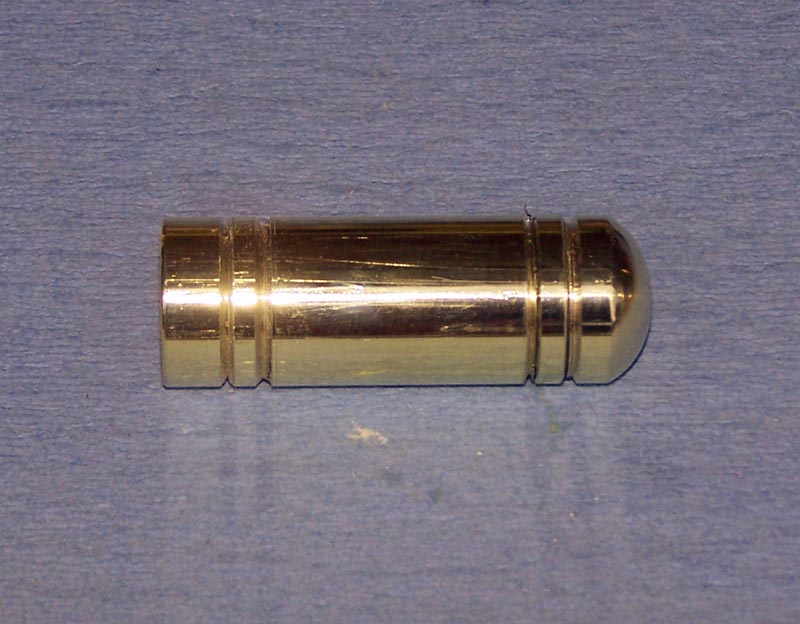 The brass stock with grooves cut